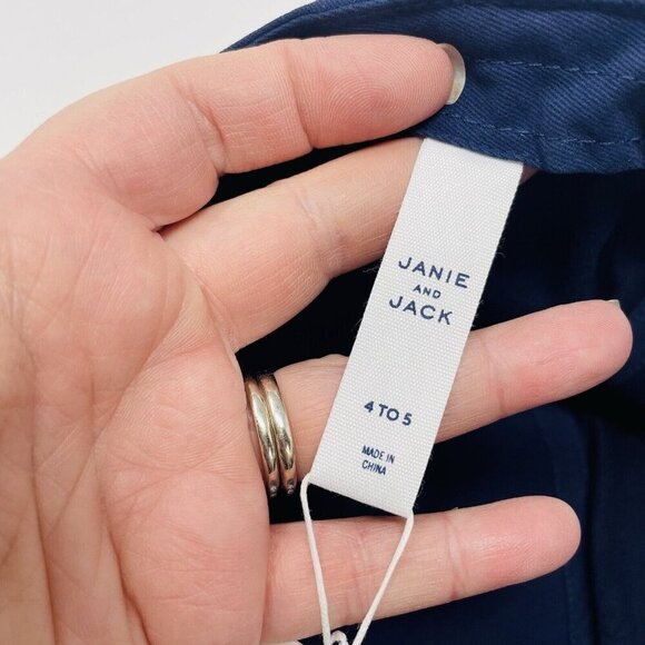 Janie and Jack Youth Boys Size 4-5 Years Bulldog Twill Hat Blue and Burgundy $26 - Picture 5 of 7